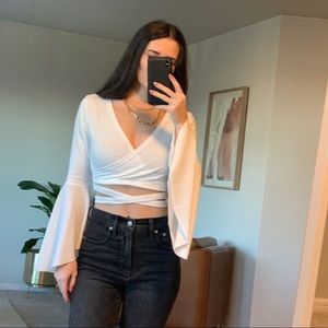 White Wrap Top